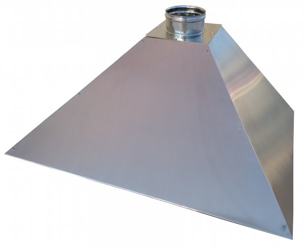 CAPPA INOX PER BARBECUE versione smontata